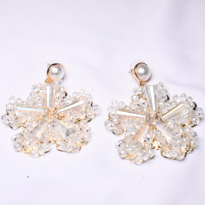 Star Earring - Metal with Crystal stones.